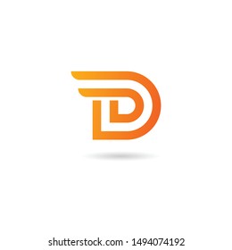 Letter D logo icon design template elements