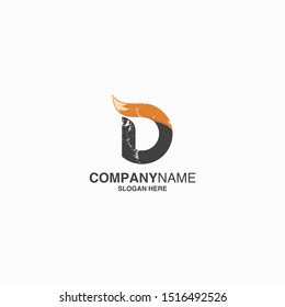 Letter D Logo Icon Design Template Stock Vector