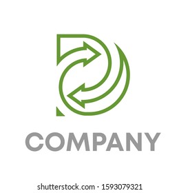 letter d logo icon design template sign