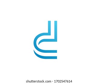 Letter D logo icon design template elements