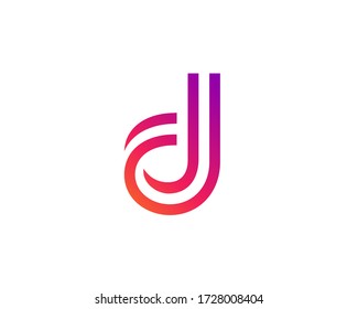 Letter D logo icon design template elements