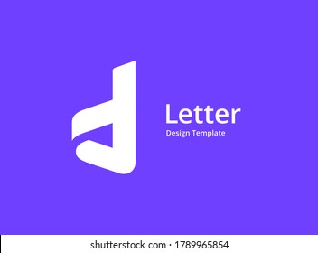 Elementos de la plantilla de diseño de iconos del logotipo de la letra D