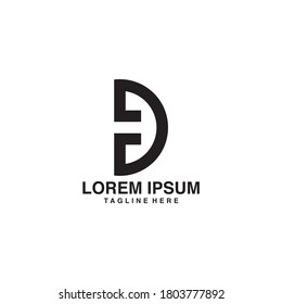 Design-Vorlagenelemente für das Logo Buchstabe D
