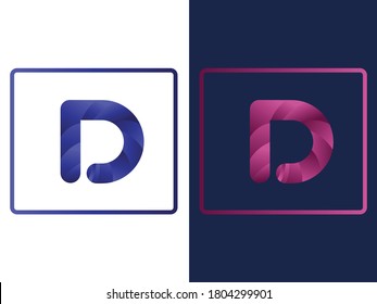 Diseño del icono del logotipo de la carta D, diseño del logotipo de la letra D para empresas, logotipo combinado de letras D, logotipo limpio y elegante que forma la letra D