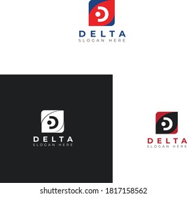 Letter D logo icon design template, letter logo 