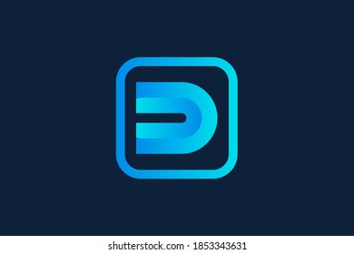 Letter D logo icon design template elements. ui d iconic logo.