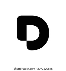 Logo de la letra D. Diseño de iconos. Elementos de plantilla. Logotipos abstractos geométricos