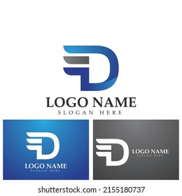 Letter D logo icon design template elements