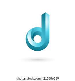 Letter D logo icon design template elements. Vector color sign.