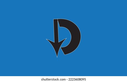 Elementos de la plantilla de diseño de iconos del logotipo de la letra D