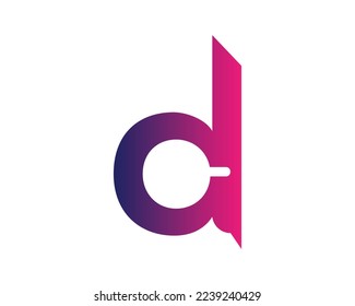 Elementos de la plantilla de diseño de iconos del logotipo de la letra d