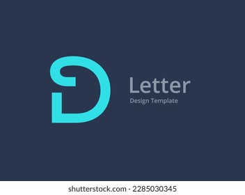 Letter D logo icon design template elements