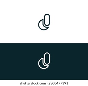 Elementos de la plantilla de diseño de iconos del logotipo de la letra D.