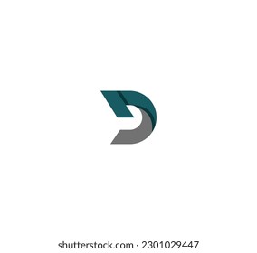 Letter D logo icon design template elements. 3D colorful D letter logo.