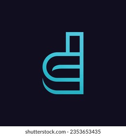 Design-Vorlagenelemente für das Logo Buchstabe D