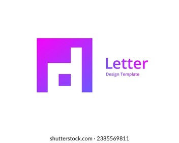 Elementos de la plantilla de diseño de iconos del logotipo de la letra D