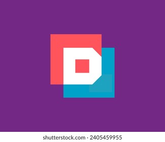 Design-Vorlagenelemente für das Logo Buchstabe D