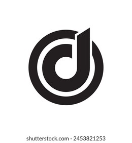 Elementos de Plantilla de diseño de logotipo de letra D