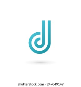 Letter D logo icon design template elements 