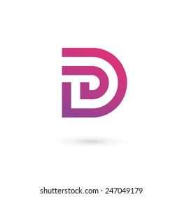 Letter D logo icon design template elements 