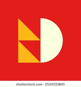 Letter D logo. Icon design. Template elements. Geometric abstract logos