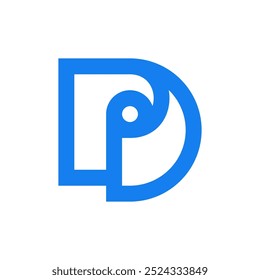 Logotipo de la letra D. Diseño de iconos. Elementos de Plantilla. Logos abstractos geométricos