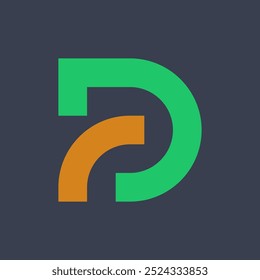 Letter D logo. Icon design. Template elements. Geometric abstract logos