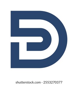 Plantilla de diseño de icono de logotipo de letra D