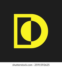 Letter D logo. Icon design. Template elements. Geometric abstract logos
