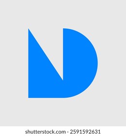 Letter D logo. Icon design. Template elements. Geometric abstract logos