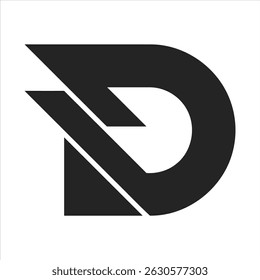 Diseño de icono de logotipo de letra D