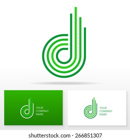 Letter D logo icon design - vector sign. Business card templates