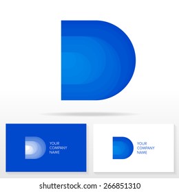 Letter D logo icon design - vector sign. Business card templates