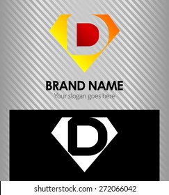 Letter D logo icon design template elements

