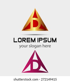 Letter D logo icon design template elements

