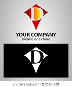 Letter D logo icon design template elements

