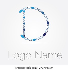 Letter D logo icon design template elements