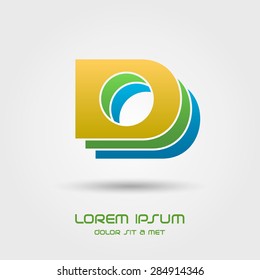 Letter D logo icon design template elements, Vector illustration Eps 10