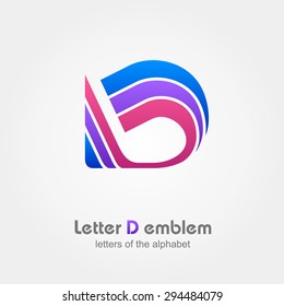 Letter D logo icon design template elements, Vector illustration Eps 10