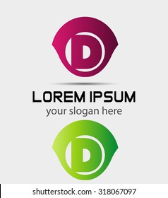 Letter d logo icon design template elements
