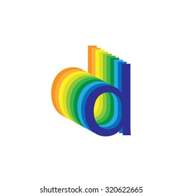 Letter D logo icon design template elements. Colorful




