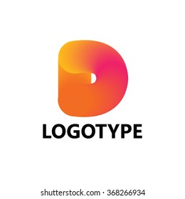 Letter D logo icon design template elements
