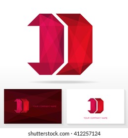 Letter D logo icon design template elements. Business cards.