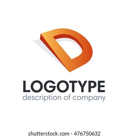 Letter D logo icon design template elements