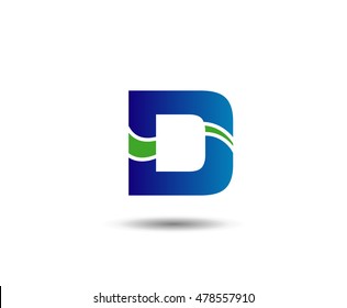 Letter d logo icon design template elements
