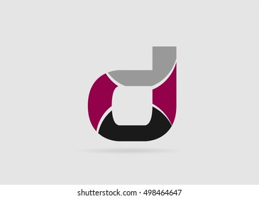 Letter d logo icon design template elements
