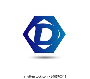 Letter D logo icon design template elements
