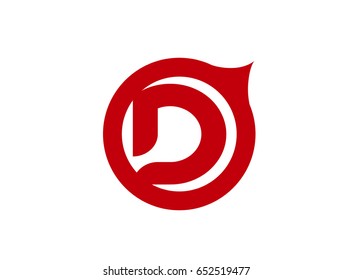 Letter d logo icon design template elements
