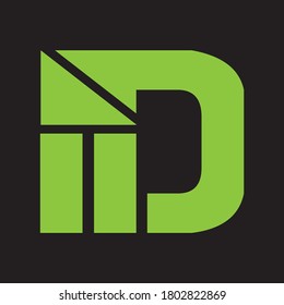 Letter D logo icon flat and vector design template