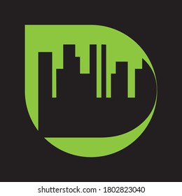 Logo-Symbol Letter D, flach und Vektordesign-Vorlage